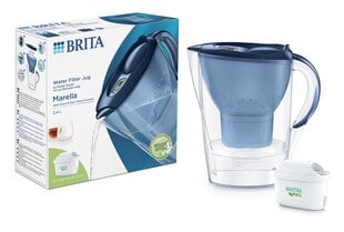 Фильтр для воды - кувшин Brita Marella Pro, 2,4 л + 1 фильтр-картридж цена и информация | Фильтры для воды | 220.lv