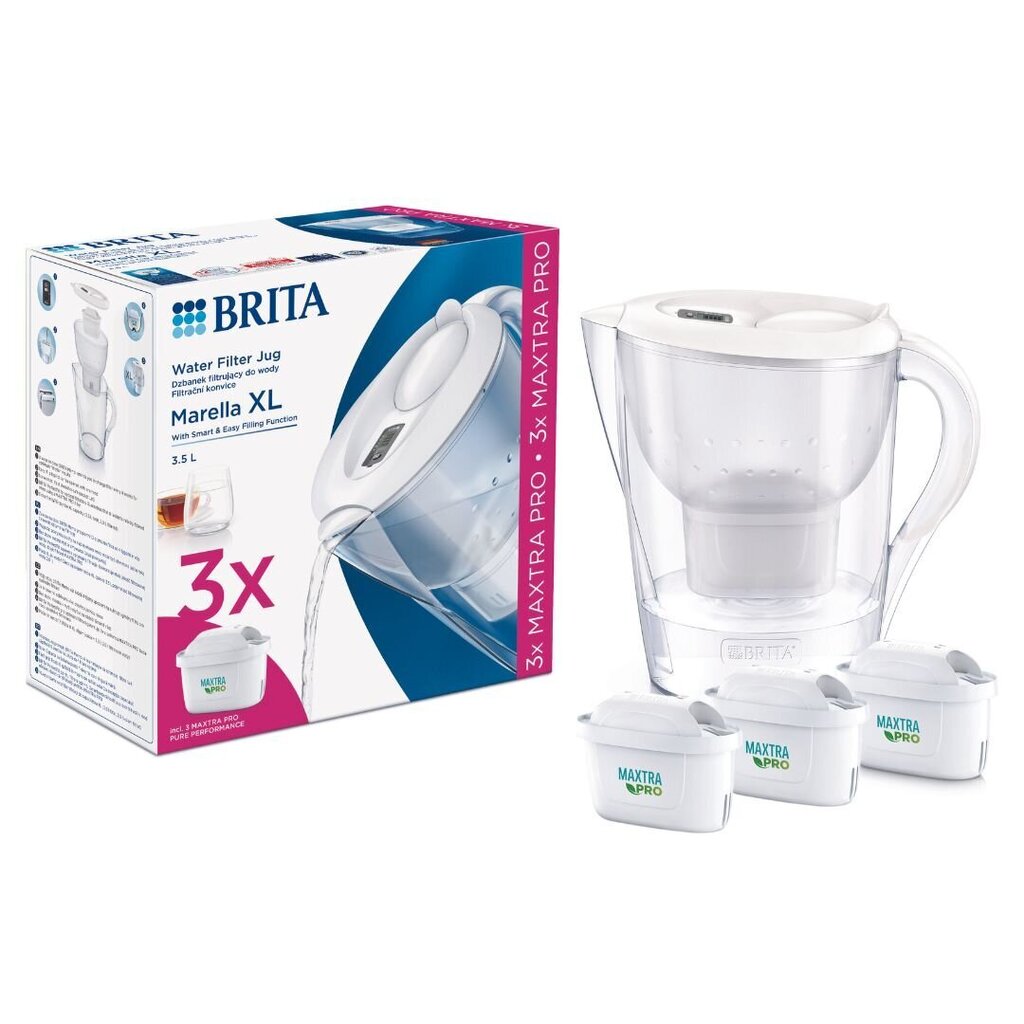 Brita Marella XL, 3,5 l + 3 Mxpro filtri цена и информация | Ūdens filtri | 220.lv