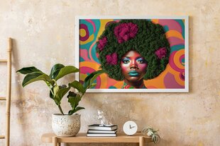 Glezna Sūnas Sieviete no Afro, 60x40 cm цена и информация | Картины | 220.lv