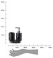 Bathlab 3-daļīgs vannasistabas piederumu komplekts, melns cena un informācija | Vannas istabas aksesuāri | 220.lv
