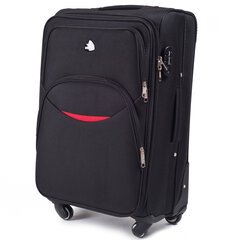 Средний чемодан PREDATOR черного цвета цена и информация | Чемоданы, дорожные сумки | 220.lv