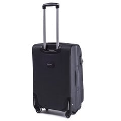 Темно-серый средний чемодан MERLIN цена и информация | Чемоданы, дорожные сумки | 220.lv