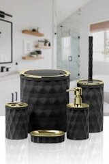 Набор аксессуаров для ванной комнаты Okyanus, 5 предметов, черный цена и информация | Аксессуары для ванной комнаты | 220.lv