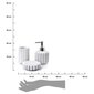 Okyanus 5-daļīgs balts vannasistabas piederumu komplekts cena un informācija | Vannas istabas aksesuāri | 220.lv
