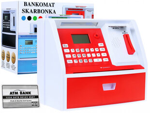 Копилка-банкомат, красный цвет цена и информация | Оригинальные копилки | 220.lv