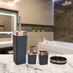 Sepio 4-daļīgu vannas istabas piederumu komplekts, melns cena un informācija | Vannas istabas aksesuāri | 220.lv