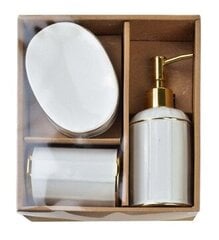 Mondex HTWM6676 Набор аксессуаров белого и золотого цвета, 3 шт. цена и информация | Аксессуары для ванной комнаты | 220.lv