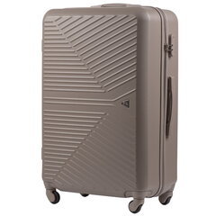 Светло-бежевый большой чемодан MERLIN цена и информация | Чемоданы, дорожные сумки | 220.lv