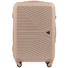 Средний чемодан MERLIN светло-бежевого цвета цена и информация | Чемоданы, дорожные сумки | 220.lv