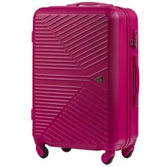 Розовый средний чемодан MERLIN цена и информация | Чемоданы, дорожные сумки | 220.lv