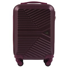 Маленький чемодан для ручной клади MERLIN бордового цвета цена и информация | Чемоданы, дорожные сумки | 220.lv