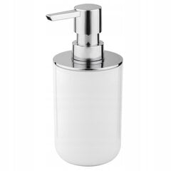 Дозатор мыла для ванной, гладкий белый - Yoka цена и информация | Аксессуары для ванной комнаты | 220.lv
