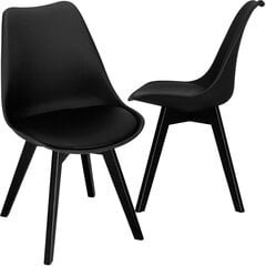 Verde krēsls Springos DC0021, melns cena un informācija | Virtuves un ēdamistabas krēsli | 220.lv