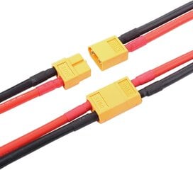 XT60 savienotāji ar 100 mm 12AWG silikona kabeli, 2 pāri cena un informācija | Droni | 220.lv