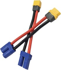 XT60 un EC5 adapteru 12AWG silikona kabelis RC modeļiem un droniem, 2 pāri цена и информация | Дроны | 220.lv