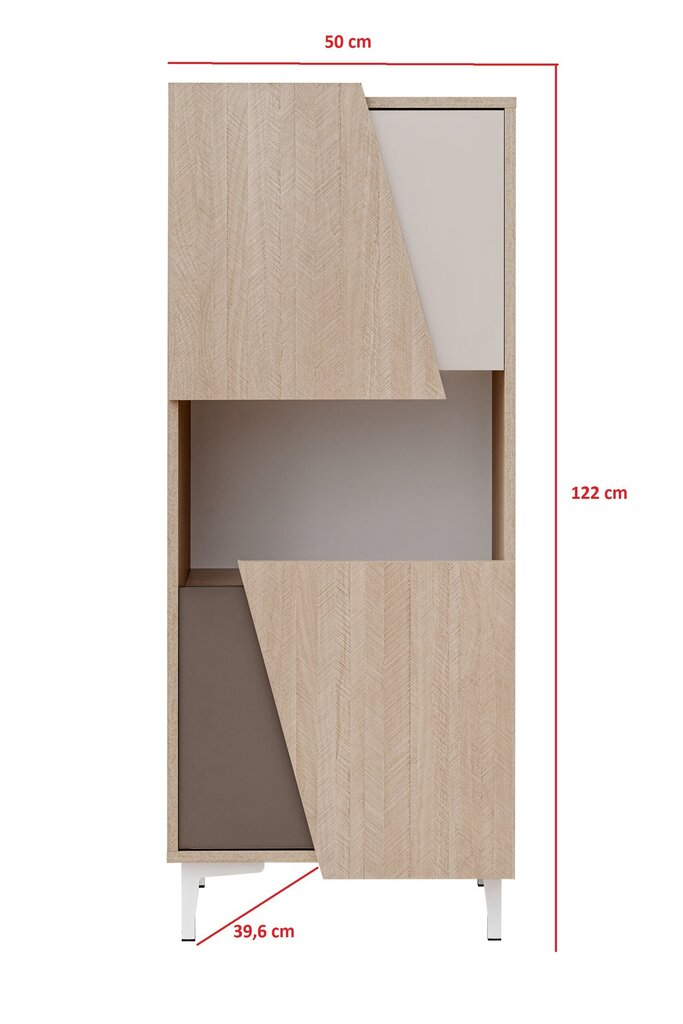 Viesistabas skapis Viste V01, brūns cena un informācija | Skapīši viesistabai | 220.lv