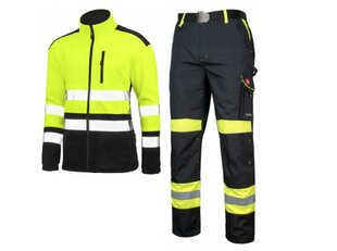 Darba jaka un bikses, melns/zaļš cena un informācija | Darba apģērbi | 220.lv