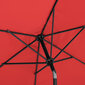 Dārza lietussargs 300 cm, sarkans cena un informācija | Saulessargi, markīzes un statīvi | 220.lv