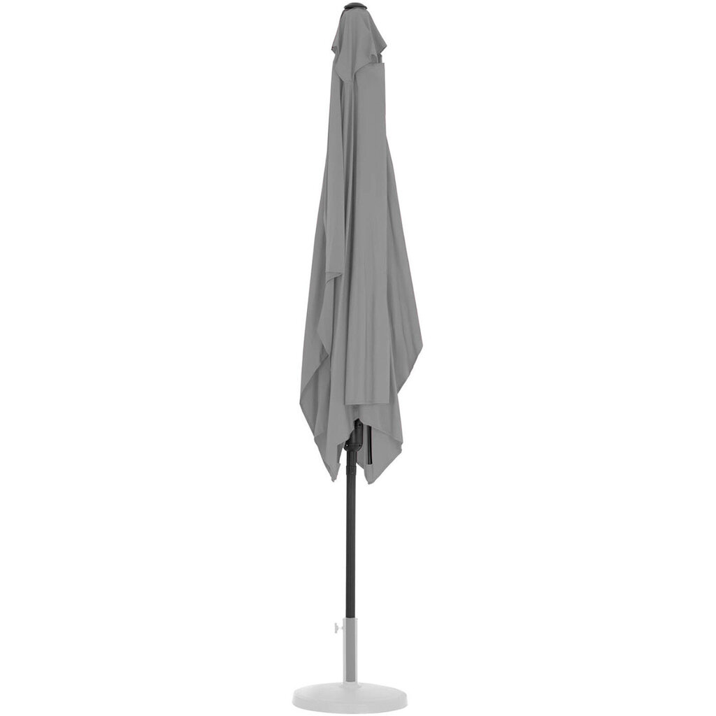 Taisnstūrveida saliekams lietussargs 200 x 300 cm, tumši pelēks cena un informācija | Saulessargi, markīzes un statīvi | 220.lv