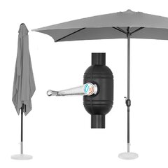 Taisnstūrveida terases lietussargs 200 x 300 cm, tumši pelēks цена и информация | Зонты, маркизы, стойки | 220.lv
