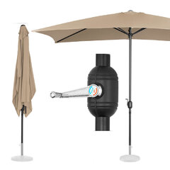 Taisnstūrveida terases lietussargs 200 x 300 cm, pelēkbrūns цена и информация | Зонты, маркизы, стойки | 220.lv
