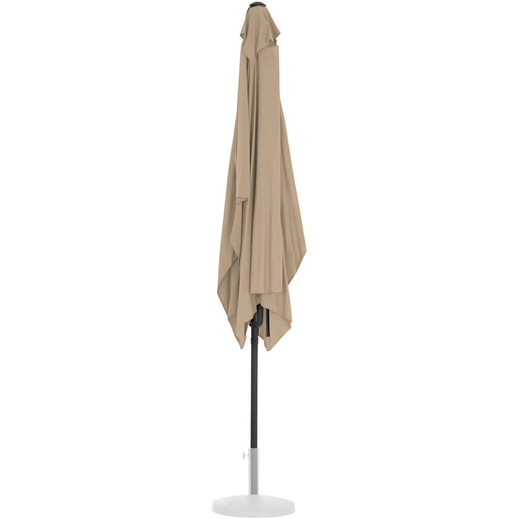 Taisnstūrveida terases lietussargs 200 x 300 cm, pelēkbrūns cena un informācija | Saulessargi, markīzes un statīvi | 220.lv