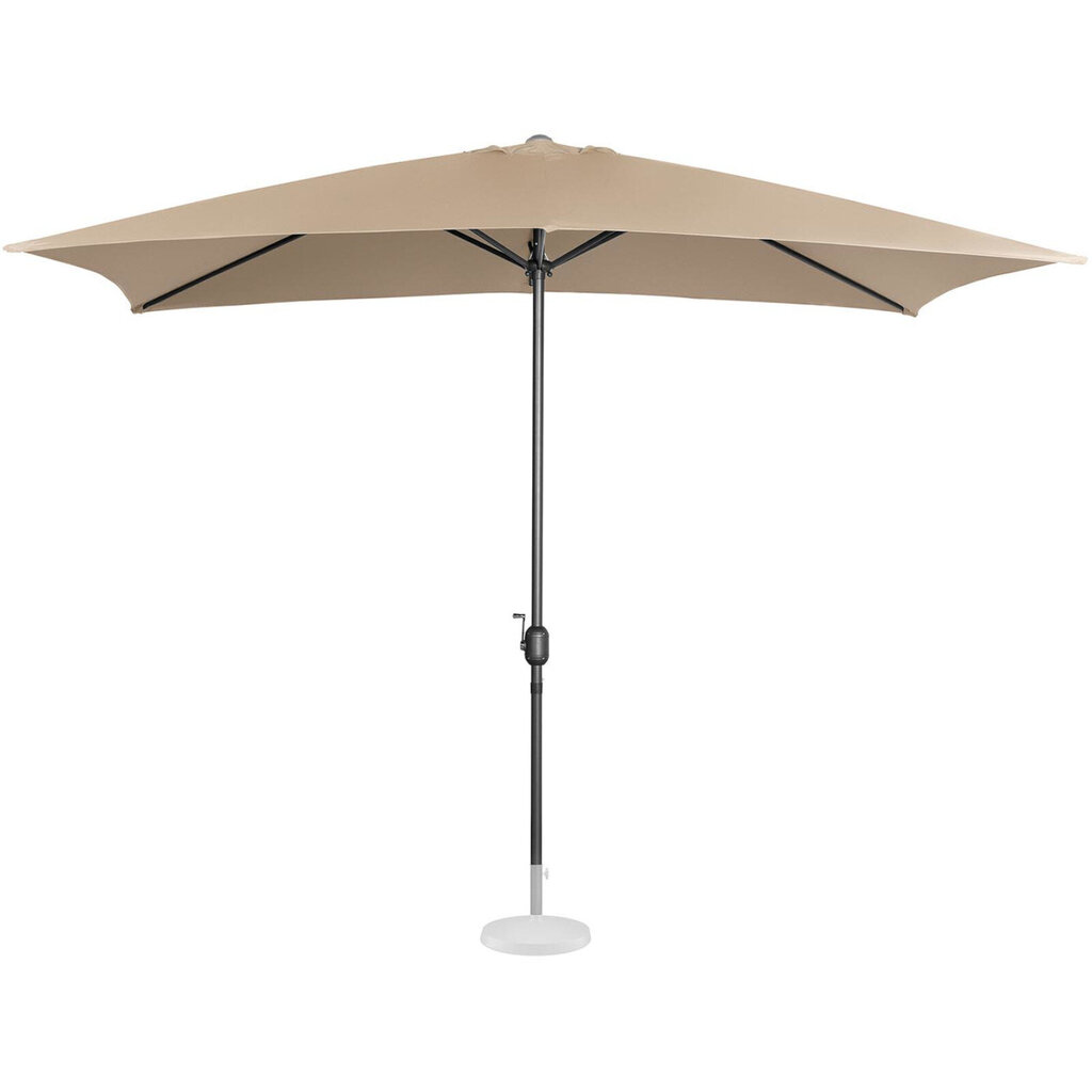 Taisnstūrveida terases lietussargs 200 x 300 cm, pelēkbrūns cena un informācija | Saulessargi, markīzes un statīvi | 220.lv