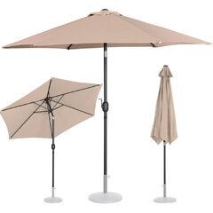 Dārza terases lietussargs ar diam. 270 cm, krēms cena un informācija | Saulessargi, markīzes un statīvi | 220.lv