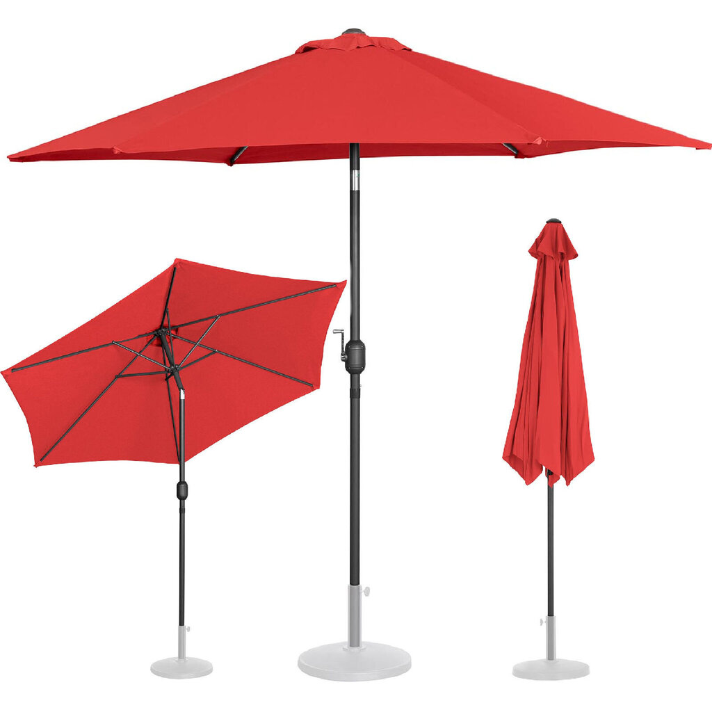 Terases dārza lietussargs 270 cm, sarkans cena un informācija | Saulessargi, markīzes un statīvi | 220.lv