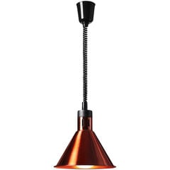Инфракрасная ИК-лампа для подогрева пищи, подвесная, медь, диаметр. 27 см 250 Вт цена и информация | Люстры | 220.lv