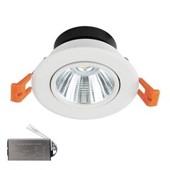 Elmark iebūvēta lampa 20w 230v 4000k balts ip44 + avārijas komplekts cena un informācija | Iebūvējamās lampas, LED paneļi | 220.lv