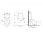 RIGA kompakts tualetes pods, 3/6 l poga, horizontāla skalošana, balts un tualetes poda sēdeklis цена и информация | Tualetes podi | 220.lv