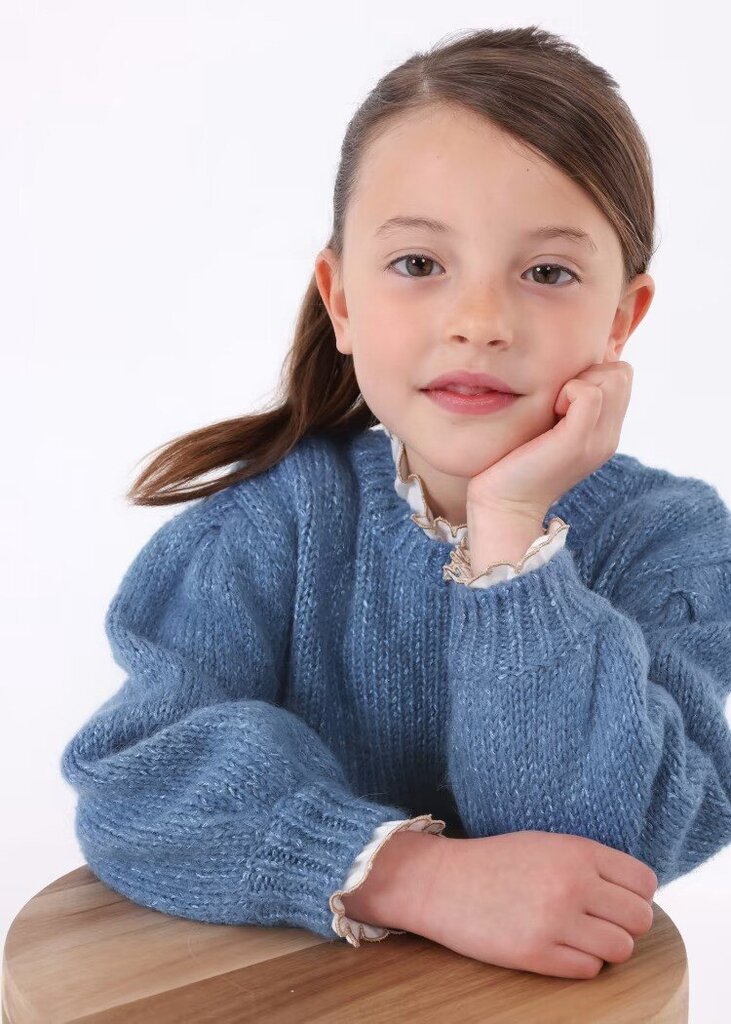 Mayoral bērnu džemperis 4302*73, zils 8445445942195 cena un informācija | Jakas, džemperi, žaketes, vestes meitenēm | 220.lv