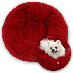 Livman H-33 круглая подушка-пончик для домашних животных (кошек и собак) до 5 кг, красный цена и информация | Лежаки, домики | 220.lv
