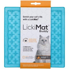 LickiMat Buddy anti-stresa silikona paklājiņš mitrai barībai, tirkīzs цена и информация | Миски, ящики для корма | 220.lv