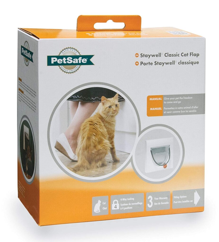 PetSafe Staywell 4 Way Locking Klasiskas kaķu durvis cena un informācija | Transportēšanas būri, somas | 220.lv