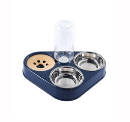 Ūdens dozators ar 2 bļodiņām kaķu un suņu barībai cena un informācija | Bļodas, kastes pārtikas | 220.lv