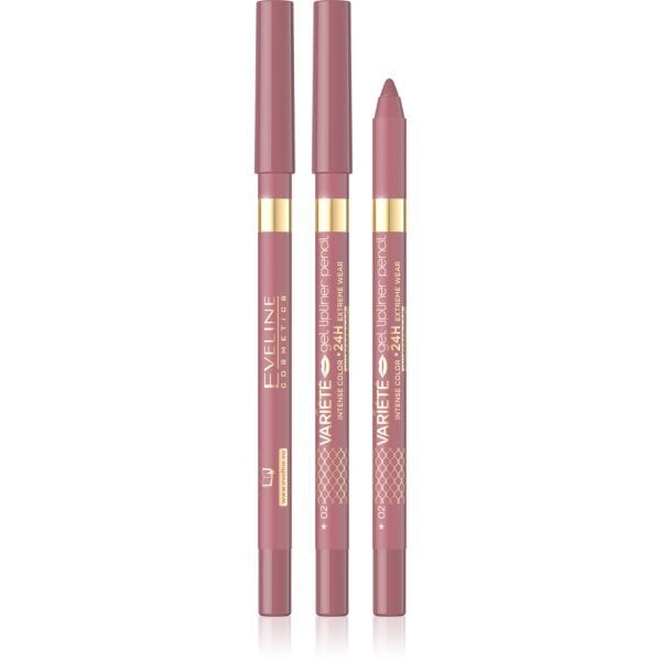 Ūdensnoturīgs lūpu zīmulis Eveline Cosmetics Variete Gel Lipliner, Pinkish 02 cena un informācija | Lūpu krāsas, balzāmi, spīdumi, vazelīns | 220.lv