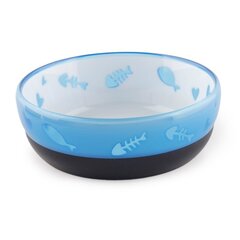 Bļoda kaķiem Cat Love Bowl 220ml zila cena un informācija | Bļodas, kastes pārtikas | 220.lv