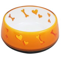 Dog Love Bowl trauks suņiem un kaķiem 900ml apelsīns цена и информация | Миски, ящики для корма | 220.lv