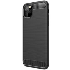 „Carbon“ твердый силиконовый чехол (TPU) - черный (iPhone 11 Pro Max) цена и информация | Чехлы для телефонов | 220.lv