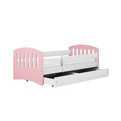 Bērnu gulta bez atvilktnes ar matraci Kocot Kids Classic 1, rozā cena un informācija | Bērnu gultas | 220.lv