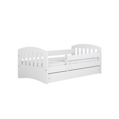 Кровать классическая белая 1 с ящиком, с матрасом 140/80 цена и информация | Детские кровати | 220.lv
