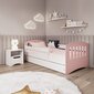 Bērnu gulta ar atvilktni un matraci Kocot Kids Classic 1, rozā cena un informācija | Bērnu gultas | 220.lv