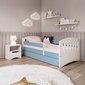Bērnu gulta ar atvilktni un matraci Kocot Kids Classic 1, zila цена и информация | Bērnu gultas | 220.lv