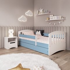 Синяя кровать классик 1 с ящиком, с матрасом 180/80 цена и информация | Детские кровати | 220.lv