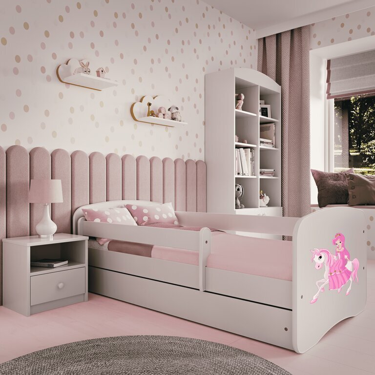 Bērnu gulta ar atvilktni bez matrača Kocot Kids BabyDreams, balta cena un informācija | Bērnu gultas | 220.lv