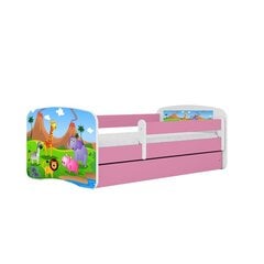 Babydreams розовая кровать с ящиком, без матраса 140/70 цена и информация | Детские кровати | 220.lv