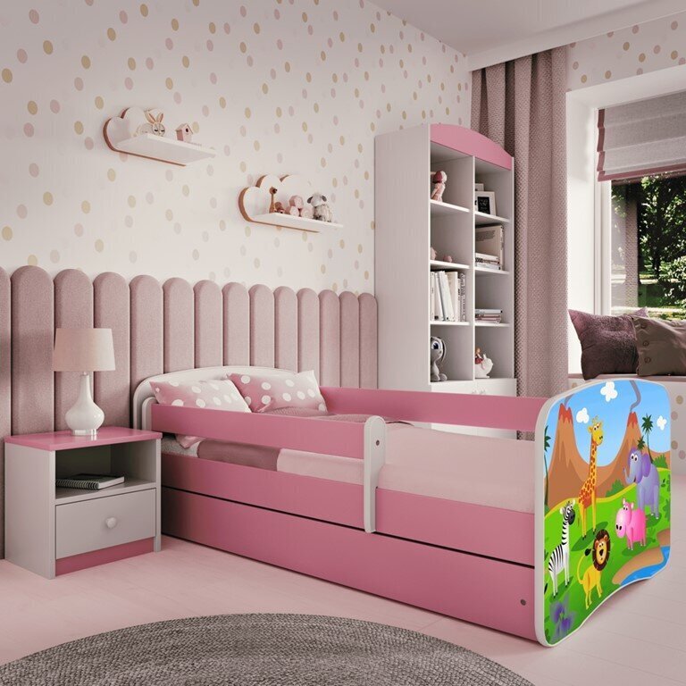 Bērnu gulta ar atvilktni bez matrača Kocot Kids BabyDreams, rozā цена и информация | Bērnu gultas | 220.lv