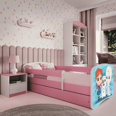 Babydreams розовая кровать без ящика, с матрасом 140/70 цена и информация | Детские кровати | 220.lv